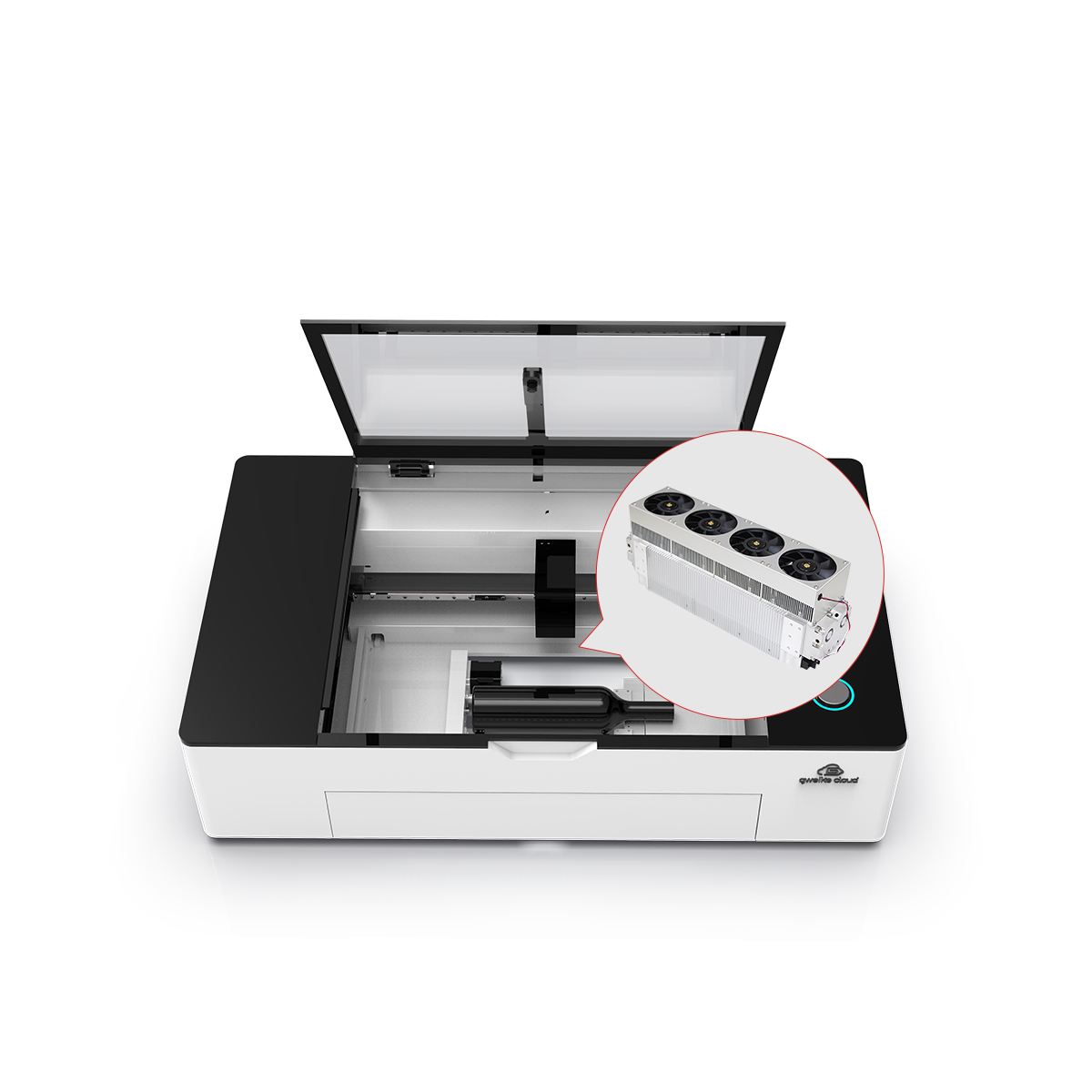 Découpeur et graveur laser pour tubes métalliques gweike cloud RF avec rotation