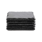 Stone Slate Coaster Square Black 5pcs