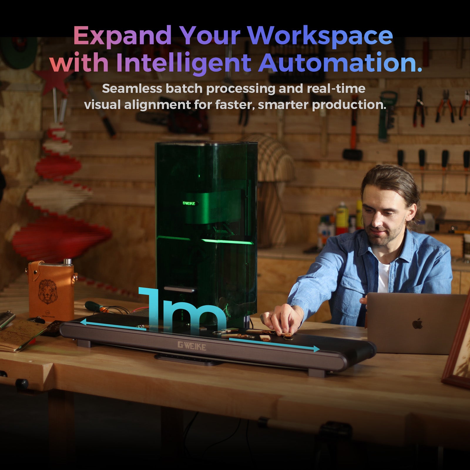 Gweike G3 60W/30W MOPA Fiber & 40W Diode Dual Laser Engraver